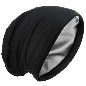 Women's Lvaiz Black Bamboo Satin Lined Hair Hat
